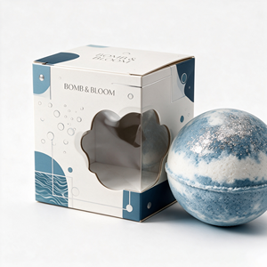 OEM Wholesale Custom Logo Printed Empty Bath Bomb Soap Display Boxes With Clear <b>Window</b> - Product Image 1