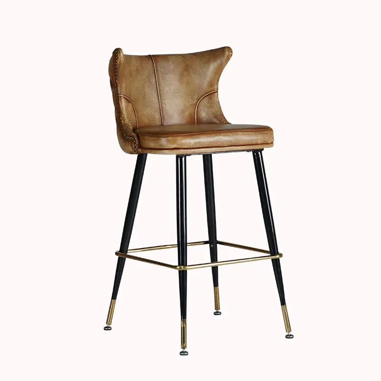 Tabourets de bar Offre Spéciale chaises de bar en acier de haute qualité avec siège en cuir restaurant hôtel maison
