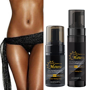 Private Label High Quality Vegan Sun Instant Self Facial Tanner Lightweight Body Face Tanning Mousse