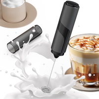 Mousseur à lait électrique portable sans fil avec logo personnalisé, fonctionne sur piles, mousseur à lait électrique automatique