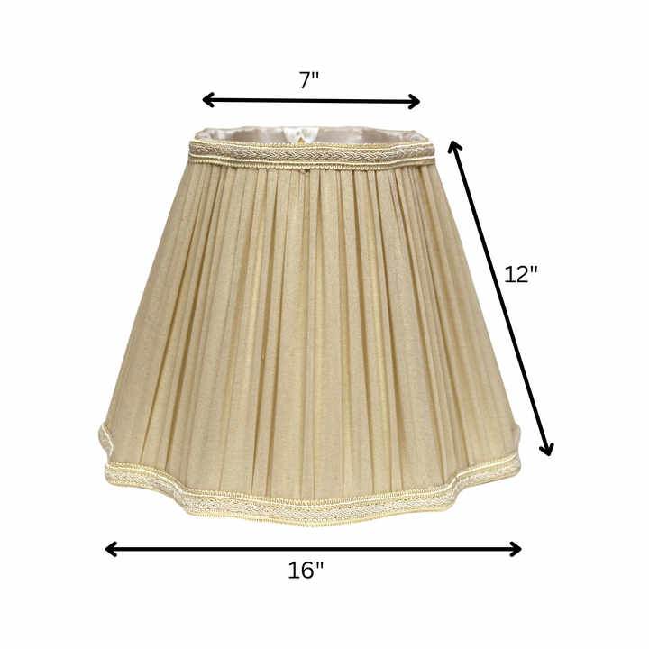 16\" Pearl Grey Slanted Fancy Square Shantung Lampshade by HMS Elegant Lamp Covers & Shades