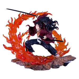 Demon Slayer Fighting position Statue No.1 Upper Rank Demon Kokushibo Tsugikuni Yoriichi LED GK da collezione 8''