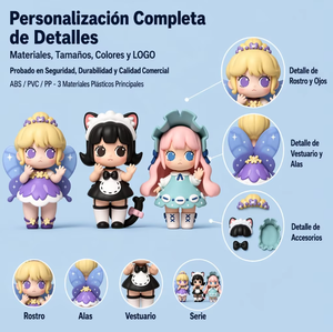 Caja Ciega Personalizada ODM OEM con Figuras de Acción de <span class=keywords><strong>Hada</strong></span> Morada con Alas de Vinilo PVC para Coleccionistas y Regalo - Product Image 2