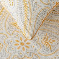 Ensemble de draps de literie Paisley damassé de luxe 4 pièces respirant classique 100% coton Ultra doux drap housse et drap plat poche profonde