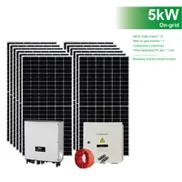 Maxbo 3kW 5kW 10kW 30kW 50kW 500kWハイブリッドオングリッドハイブリッド、家庭用太陽光発電設置システム用パネル付き太陽光エネルギーコスト