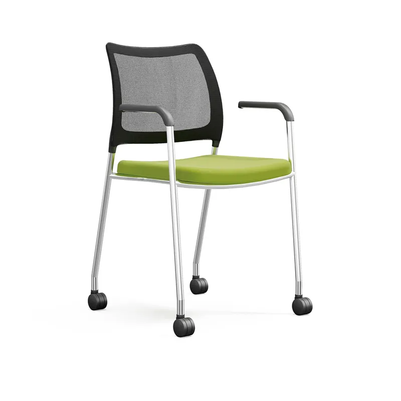 Modern High Quality Fashion Furniture Wholesale Training Office Deck Chair with Armrest locking wheels