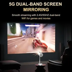 El más nuevo proyector portátil Dazler 4K Mini proyector para teléfono con soporte Home Theater Android Smart <span class=keywords><strong>Bluetooth</strong></span> <span class=keywords><strong>Wifi</strong></span> - Product Image 4