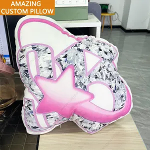 2024 사용자 정의 디자인 애니메이션 불규칙한 모양의 던지기 베개 사용자 정의 쿠션 던지기 베개