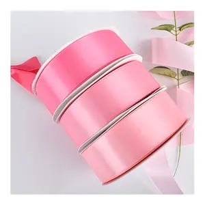 Hot Sale Polyester Double Side Satin Ribbon 1 1/2 Inch Red Pink Ribbon For Flower Bouquet