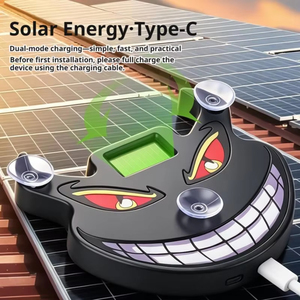 Lampe LED Solaire pour Voiture, Effet Œil de Diable, Rechargeable, Étanche, Multi-Modes, Stroboscopique, Avertisseur, Décoration de Vitre Arrière, Ornement Lumineux pour Voiture - Product Image 4