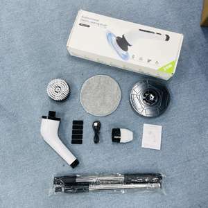 Nettoyeur électrique sans fil avec manche extensible réglable, brosse remplaçable pour le nettoyage des fenêtres et de la cuisine, en plastique ABS - Product Image 6