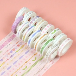 NO MOQ Custom Cute Kawaii Washi Tape Set Journal Supplies Masking Tapes Washy Organizer Washitape Pastel Korean Stationery