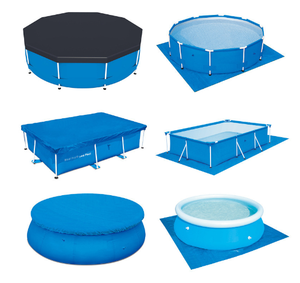 Couverture de piscine en PVC de sécurité avec poteaux en aluminium et tissu protecteur pour animaux domestiques et enfants - Product Image 4