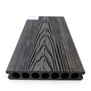 Tarima de WPC Gris Moderna Antideslizante para Piscina, Suelo Impermeable de Tubo Redondo Compuesto para Jardín Contemporáneo - Product Image 3