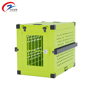 Tác động chống nhôm có thể gập lại lồng vật nuôi nhỏ đến lớn Nhà chó ngoài trời thùng kim loại xếp chồng lên nhau cho vật nuôi - Product Image 4