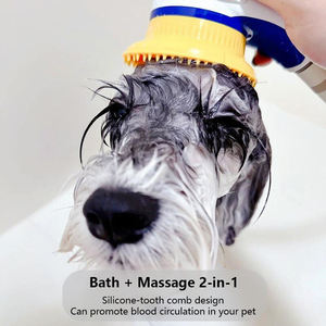 Brosse de massage et de lavage pour <span class=keywords><strong>animaux</strong></span> de compagnie en silicone, peigne de douche pour l'élimination des poils, brosse <span class=keywords><strong>SPA</strong></span> pour shampoing, pour le bain des chats et chiens - Product Image 2