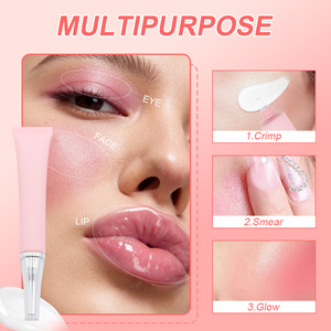 Customized Logo 15ML Changing <b>Waterproof</b> Blush Cream Makeup Liquid Blusher Lip Eye Cheek Tint Vegan Private Label Liquid Blush - Product Image 5