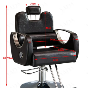 Sillón de Peluquería Profesional Hidráulico con Base Giratoria de Altura Ajustable y Tapicería de Cuero PU para Salón de Belleza - ¡Gran Oferta! - Product Image 6