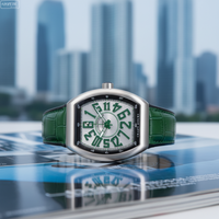 Montre de luxe sport automatique mécanique lumineuse étanche avec cadran en cristal saphir et aiguilles arabes en acier inoxydable