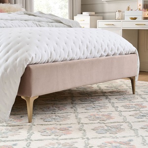 Cama Matrimonial Zayshine de Estilo Francés Retro de Lujo, en Terciopelo Azul, de 1.8 Metros, Modular, para Hotel, Villa o Apartamento, Cama Doble Suave Tipo Princesa - Product Image 4