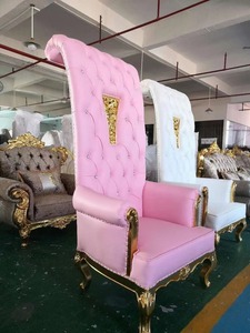 Sedia Rossa di Lusso per Sale Matrimoni, Sedia Maharaja <span class=keywords><strong>in</strong></span> <span class=keywords><strong>Legno</strong></span>, <span class=keywords><strong>Sedie</strong></span> Trono con Schienale Alto per Hotel - Product Image 3