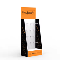 Présentoir de sol en carton ondulé recyclable personnalisé FSDU, présentoir pliable en carton pour supermarché et magasin