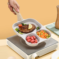 Mini ustensiles de cuisine poêle à frire en aluminium 4 trous fond en fonte gaz Induction prêt Design moderne Offre Spéciale cuisine en métal