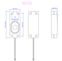 Modul Speaker KBE 80*30mm 8 Ohm 2.0W 99dB Full Range Neodymium Magnetik IP67 Tahan Air Teknologi Dinamis Rongga Persegi Panjang