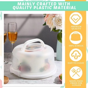 HST 7/10/13 pollici, scatola circolare riutilizzabile, confezione portatile per torta, custodia per alimenti, trasportino per torta con tazza per Muffin - Product Image 6