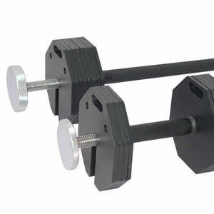 دمبلز معدني ثماني الأضلاع 80LB قابل للتعديل متعدد الوظائف ومحمول مع لوحات إدراج - Product Image 3