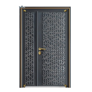 Le plus récent appartement chambre d'hôtel clés en métal entièrement en cuivre <span class=keywords><strong>porte</strong></span> de sécurité coulée d'aluminium avec portes blindées en acier galvanisé - Product Image 1