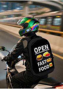 3D Smart LED sac à dos USB bricolage dynamique écran d'affichage PU doublure mode Style fermeture éclair programmable caractères pour voyage ordinateur portable - Product Image 6