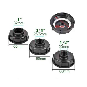ตัวแปลงก๊อกน้ำถังเก็บน้ำฝน IBC ขนาด S60 X 6 เป็น G1/2" 3/4" 1" สำหรับถัง IBC พร้อมวาล์วและสายยาง - Product Image 2