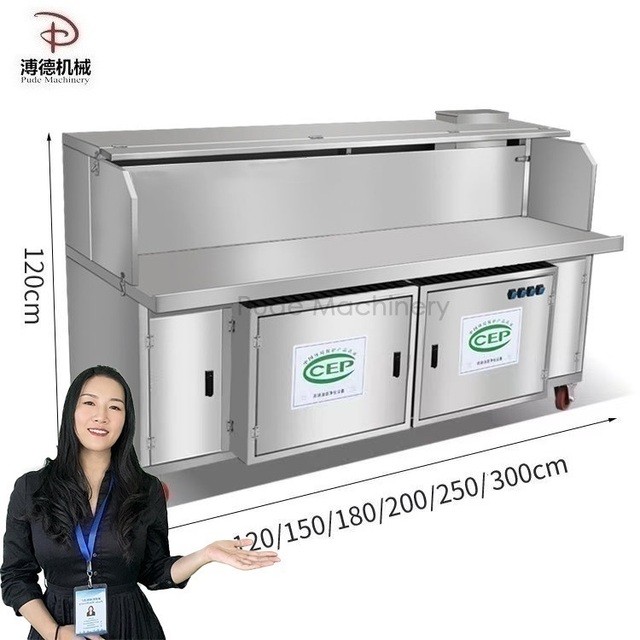 High-Capacity BBQ Fume Extractor Smokeless Barbecue Grill CE Certified for Safety