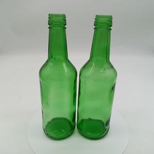 Botella de cerveza de vidrio verde redonda vacía de <span class=keywords><strong>330ml</strong></span>, pantalla de tapa de corona, embalaje elegante, bebidas, champán, muestra gratis disponible - Product Image 1