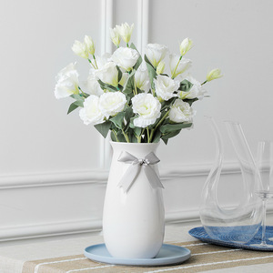 4-Head Simulation <span class=keywords><strong>Eustoma</strong></span> <span class=keywords><strong>Grandiflorum</strong></span> Platycodon <span class=keywords><strong>Grandiflorum</strong></span> Fleurs artificielles pour accessoires de photographie de mariage Décoration intérieure - Product Image 2