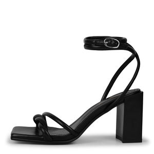 WETKISS 2024 été femmes chaussures habillées Simple femmes bloc talon <span class=keywords><strong>sandales</strong></span> bout carré bride à la cheville <span class=keywords><strong>sandales</strong></span> noir tressé <span class=keywords><strong>sandales</strong></span> - Product Image 2
