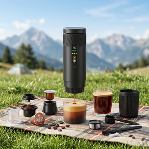 Factory New Design Portable Espresso <b>Machine</b> Fully <b>Automatic</b> Digital Display Small <b>Coffee</b> Maker for Business Trip CE Certificate - Product Image 1