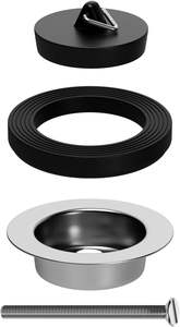 Vanne de vidange de <span class=keywords><strong>lavabo</strong></span> 1 1/2 & 70mm Vanne de vidange universelle en acier inoxydable pour baignoire d'évier - Product Image 2