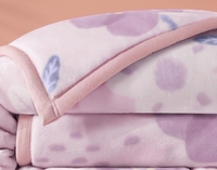 Winter-Doppelschichtdecke aus Rachel-Maschinenstrick, klassische Wimpern-Decke, weich gestrickt, einfarbig gefärbt, lila, individuell anpassbar, für Zuhause, Bettwäsche, Schlafzimmer