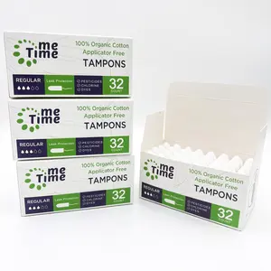 Eigenmarke GOTS zertifizierter bio-Tampon Komfort Seide Berührung feminine Hygiene Vagina straffung Nicht-Anwendungs-Tampon