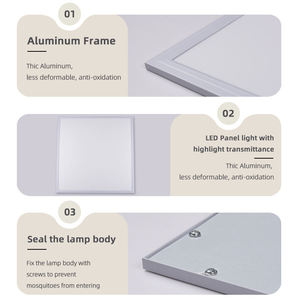 Éclairage de bureau, panneaux LED de plafond haute luminosité 60x60cm, lampe 2x2 2x4 pieds, panneau LED rétroéclairé - Product Image 3