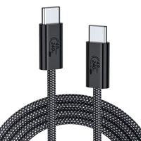 Kabel Pengisi Daya Aluminium Nylon Kepang 240W Terlaris Aksesoris Ponsel Tipe C ke C Kabel Pengisi Daya Grosir