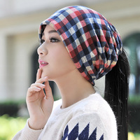 Topi Uniseks Musim Semi/Musim Gugur/Musim Dingin Berlapis Fleece Hangat Jacquard Poliester/Katun Gaya Korea Bergaris Tahan Angin Model Longgar.