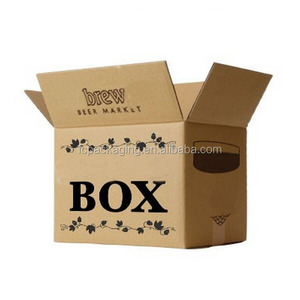 Boîte d'expédition de boissons personnalisée | Boîte d'emballage de boissons en carton ondulé pour boissons en bouteille et en conserve, boissons, jus et eau - Product Image 1