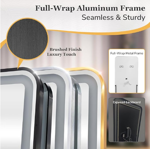 Hot Sale Custom Size <strong>Wall</strong> Mounted LED Salon <strong>Mirror</strong> Light Smart <strong>Rectangle</strong> Dressing <strong>Mirror</strong> with Full Length Lights Wholesale - Product Image 4