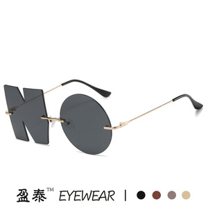 แว่นกันแดดแบบไม่มีกรอบโลหะ UV400 สำหรับทุกเพศ สไตล์แฟชั่น - Product Image 5