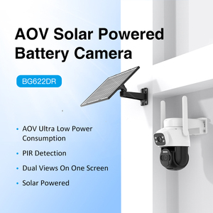 Nhà máy trực tiếp 6MP HD năng lượng mặt trời panel năng lượng mặt trời có thể sạc lại pin thông minh <span class=keywords><strong>IP</strong></span> <span class=keywords><strong>Wifi</strong></span> tầm nhìn ban đêm ống kính kép ngoài trời <span class=keywords><strong>Camera</strong></span> An Ninh - Product Image 2