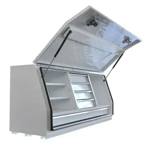 批发定制防水工具储物柜重型全开铝合金带抽屉的ute工具箱