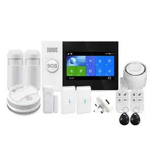 Factory Hot Sale Tuya APP-Steuerung Voll-Touchscreen Home Security WiFi GSM-Alarmsystem Einfaches sicheres Hausa larm system